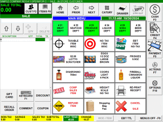 Touch Screen POS Software, Scan Items to be sold Touch Screen POS Software, Scan Items to be sold